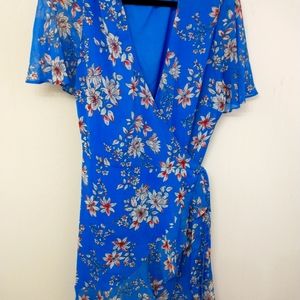 Banana Republic Floral Wrap Dress, Size 14 Tall